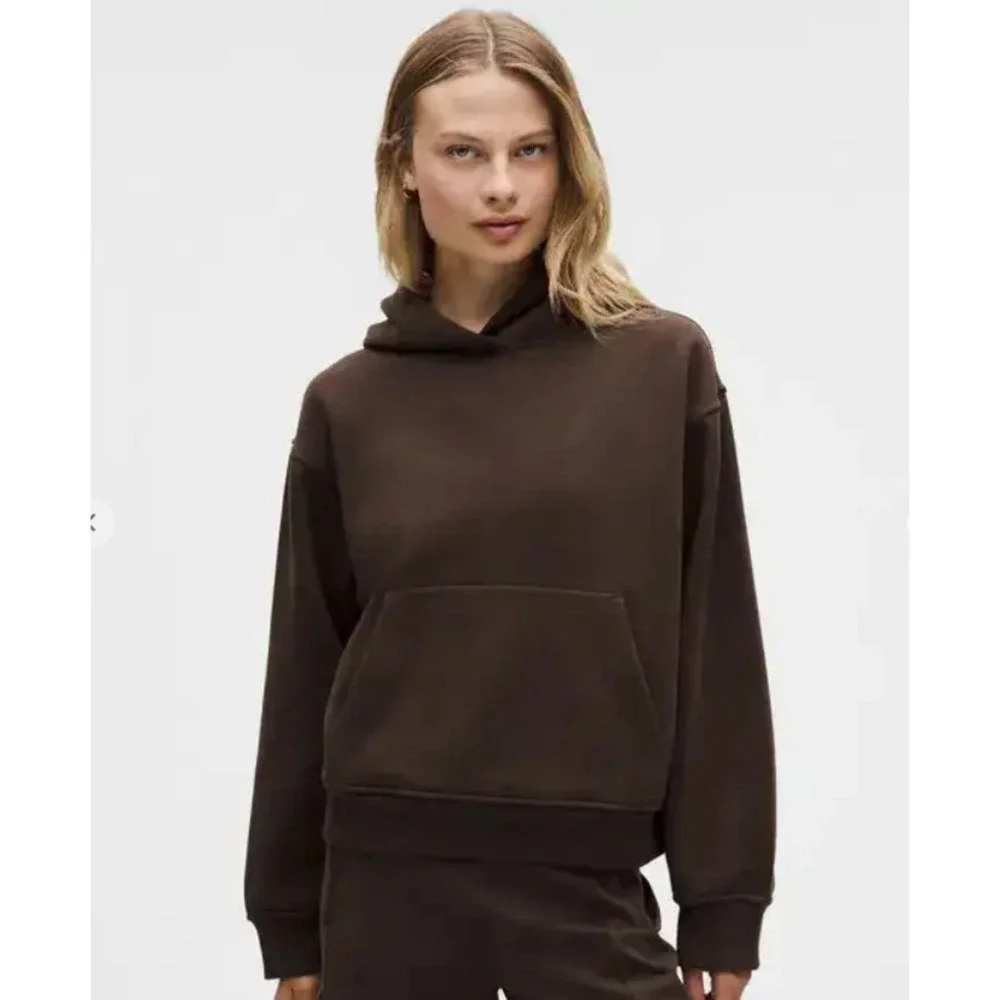 609-Lululemon-Women's Steady State Hoodie-Walnut Crunch